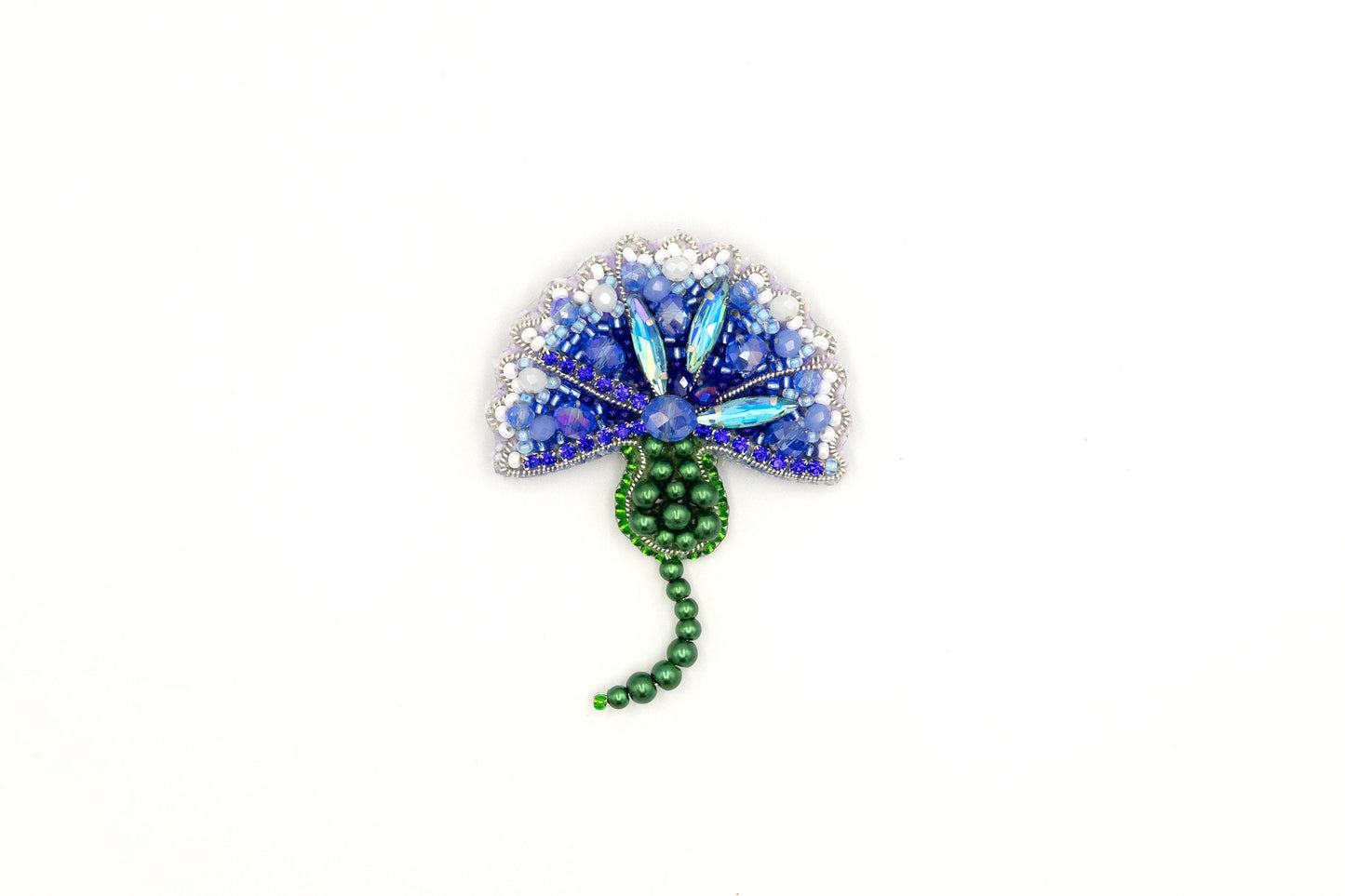 Cornflower - Readymade Beaded Brooch