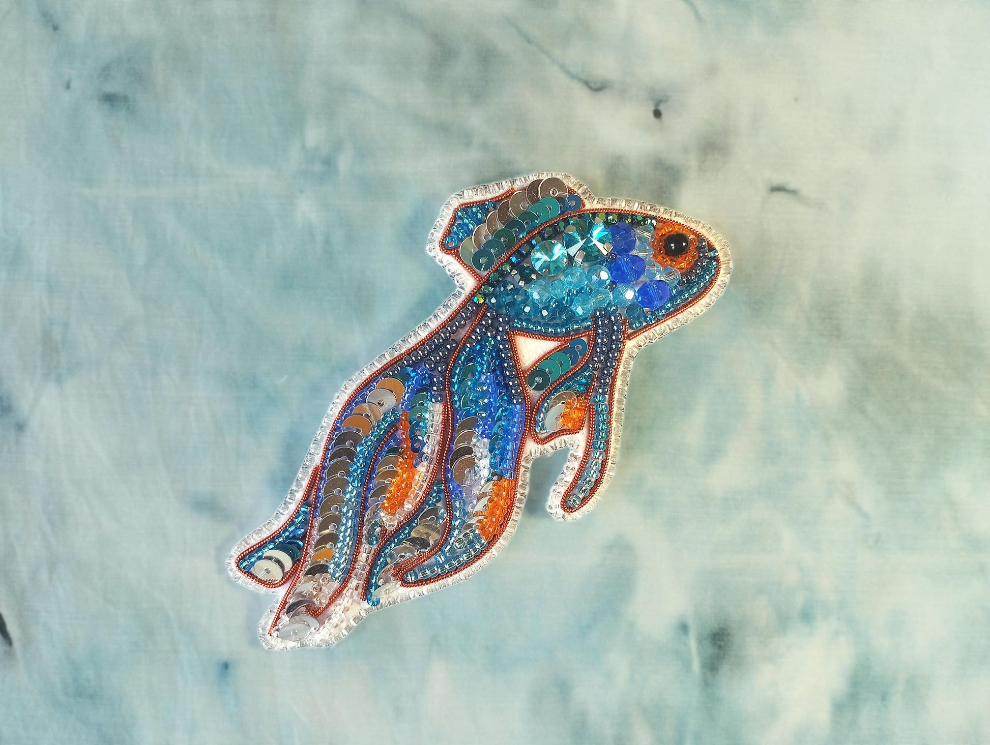 a picture of a fish on a blue background