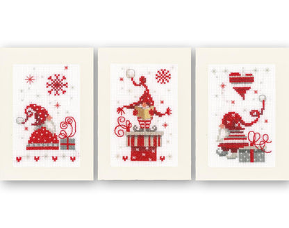 Christmas Postcards Cross stitch Embroidery DIY Kits