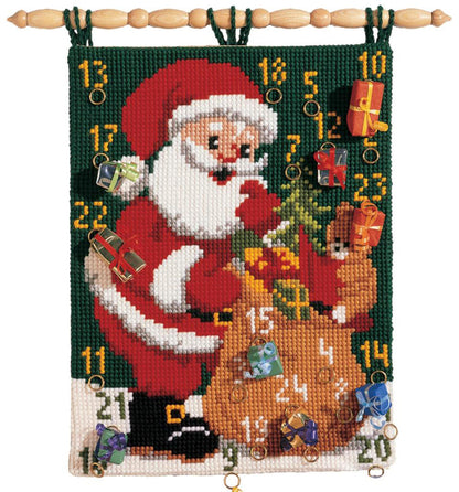 Santa Advent Calendar Cross stitch Embroidery DIY Kits