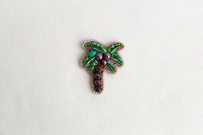 Palm Tree - Readymade Beaded Brooch
