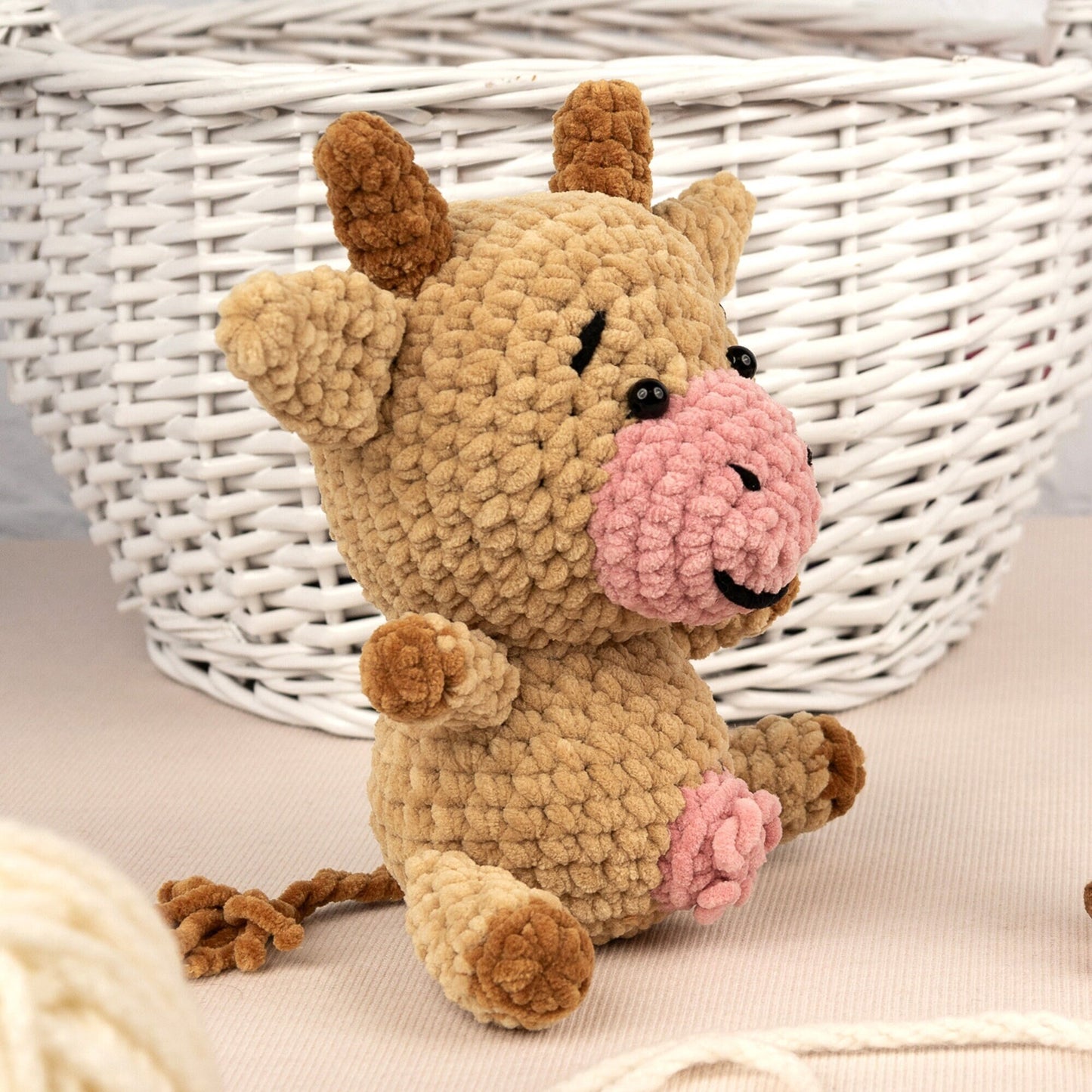 Plush Cow - Crochet Amigurumi DIY kit