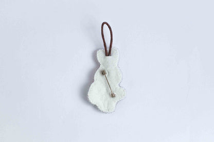 Easter Rabbit with Egg - Readymade Beaded Brooch