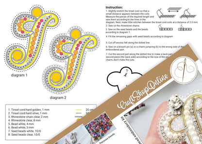 The image is a collage of various images related to beading and crafting, including diagrams, images of beads, and a close-up of a beaded object. The collage does not contain any text, and the images are not described in detail.