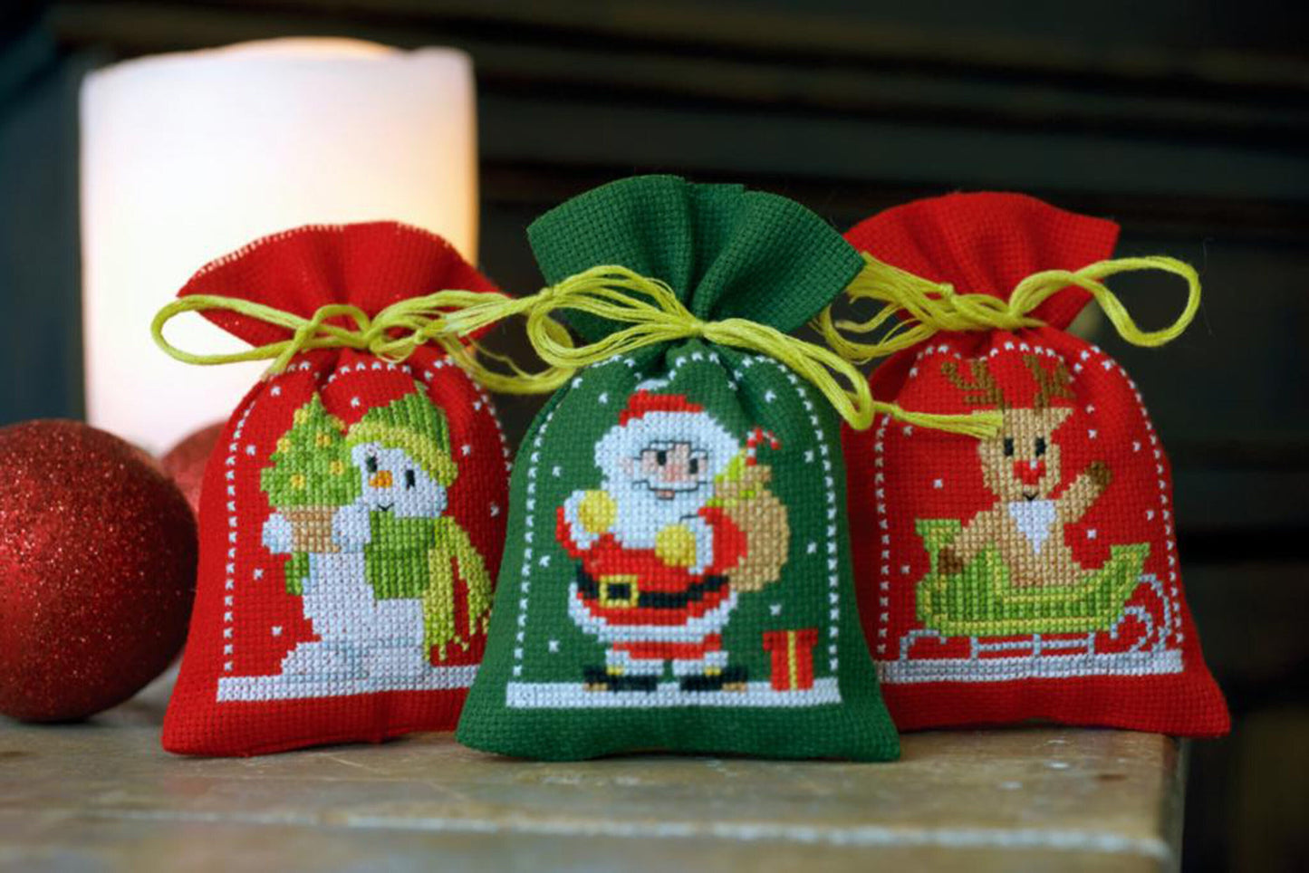 Christmas Sachet Bags Cross stitch Embroidery DIY Kits