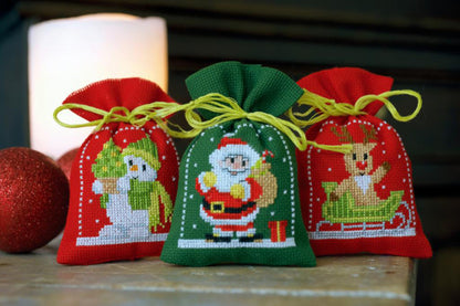 Christmas Sachet Bags Cross stitch Embroidery DIY Kits