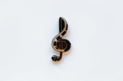 Treble Clef - Readymade Beaded Brooch