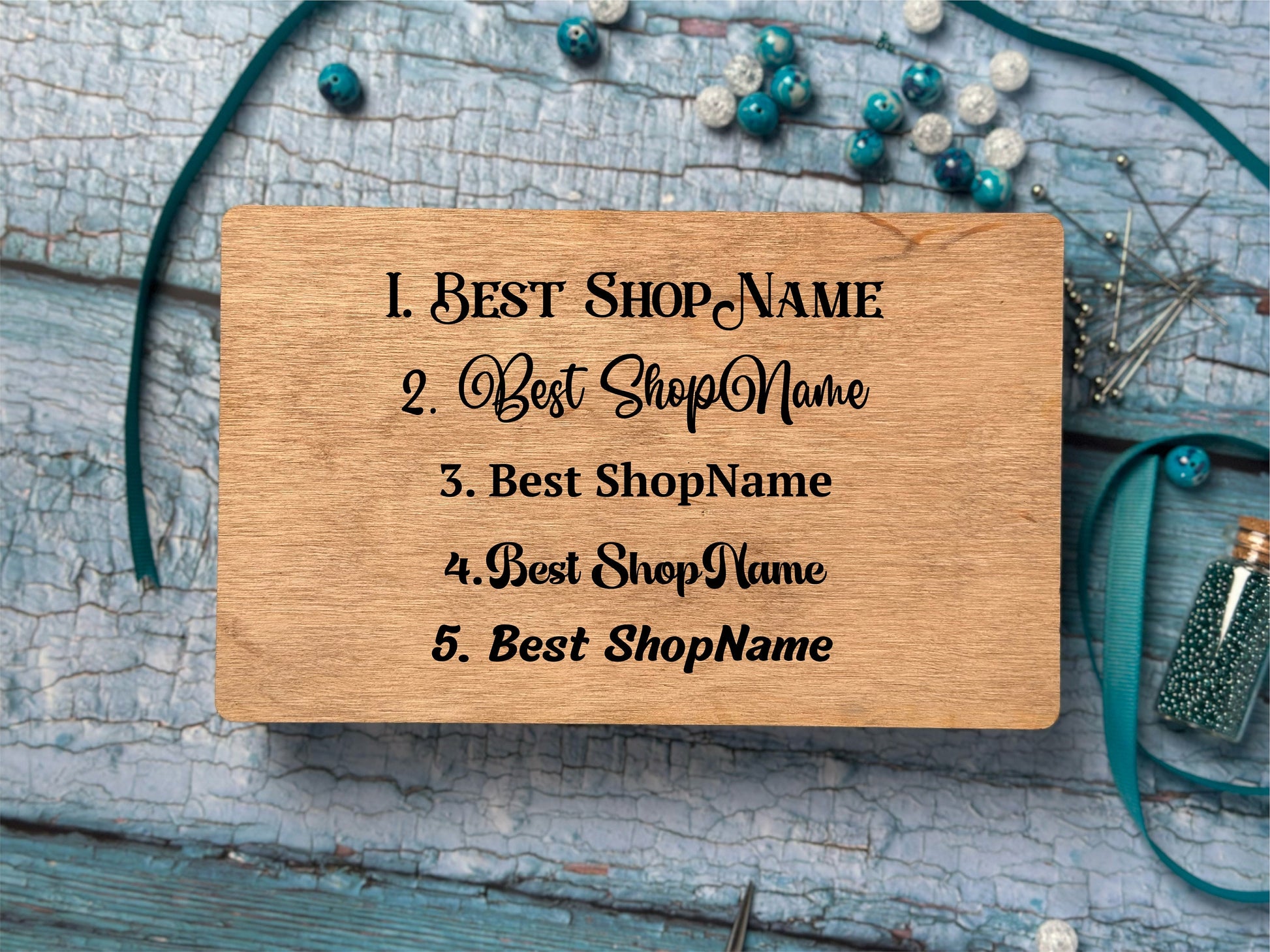 a wooden sign that says best shop name