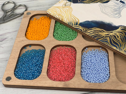 Wooden Seed Bead Organizer