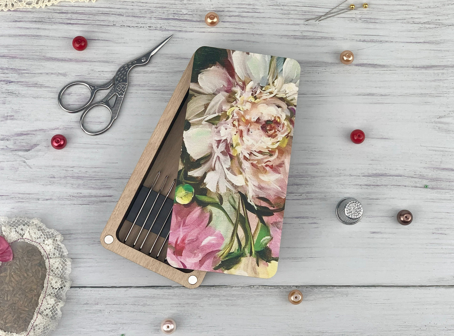 Wooden Needle Holder