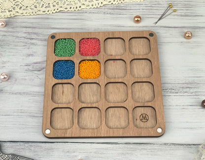 Wooden Seed Bead Organizer