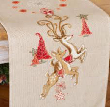 Christmas Table Runner Cross stitch Embroidery DIY Kits