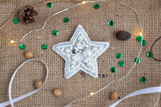 Star - Readymade Beaded Brooch