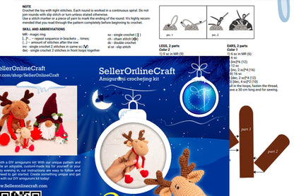Christmas Reindeer - Crochet Amigurumi DIY kit