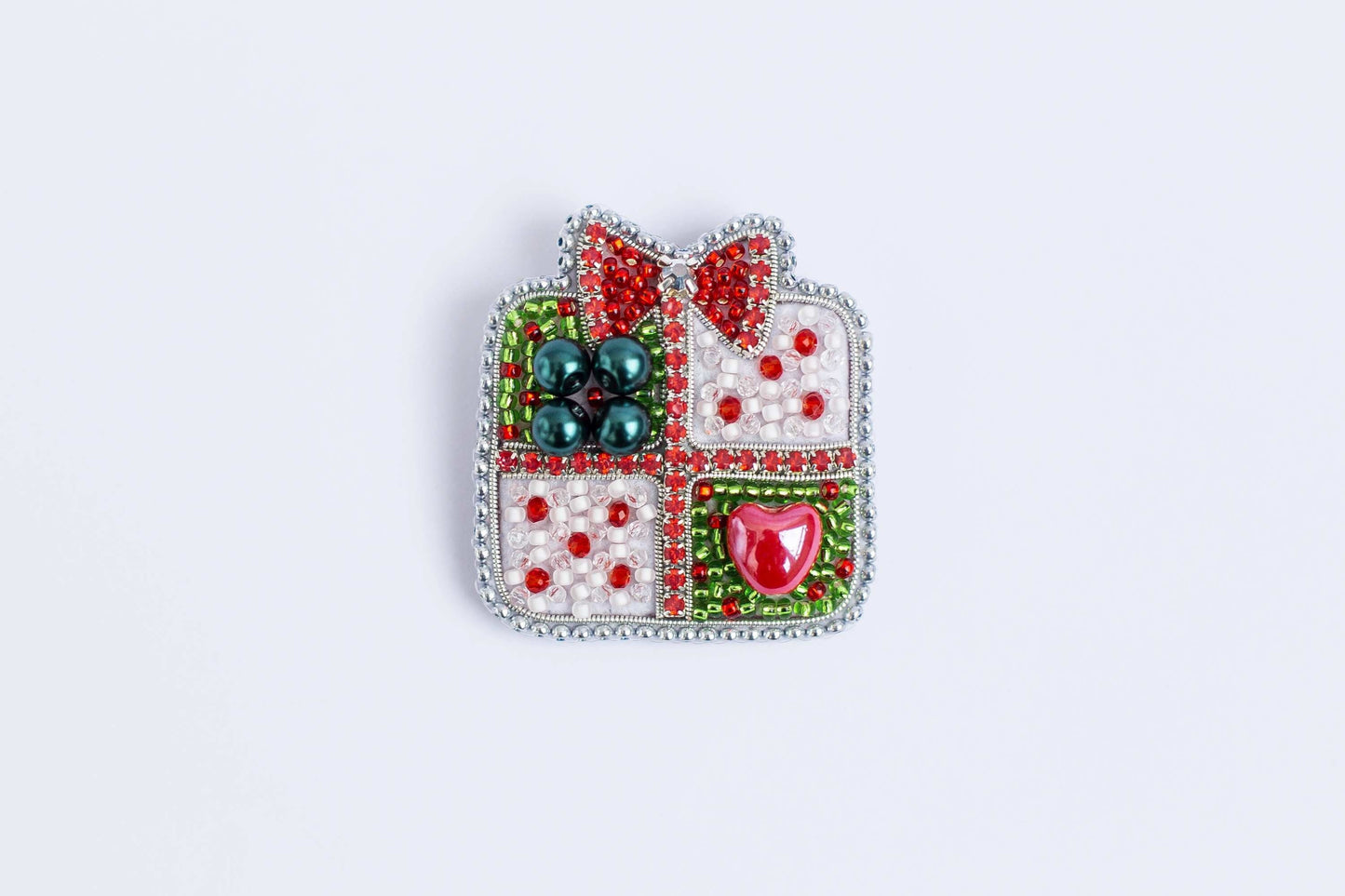 Christmas Gift - Readymade Beaded Brooch