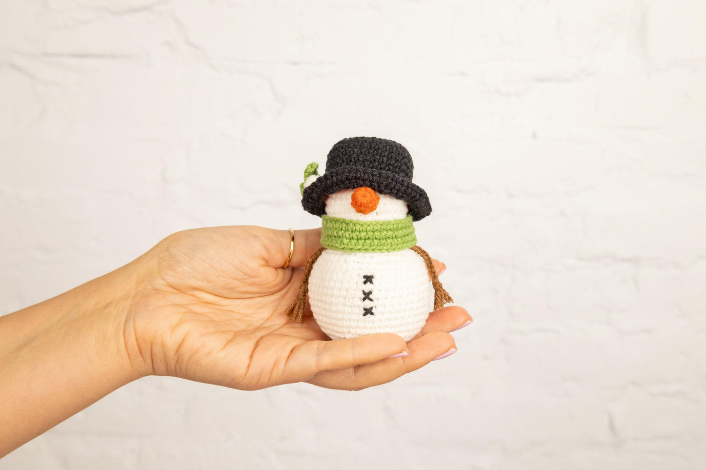 Crochet Snowman Plushie - Amigurumi Toys Readymade