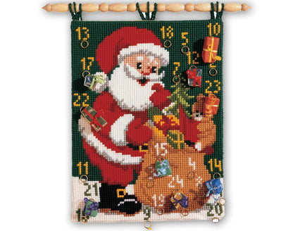 Santa Advent Calendar Cross stitch Embroidery DIY Kits