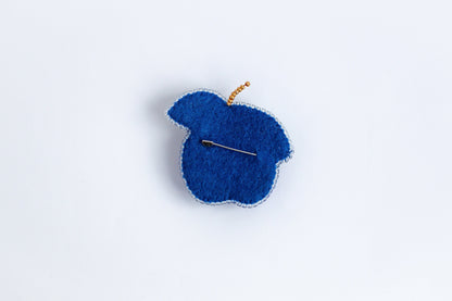 Plum - Readymade Beaded Brooch