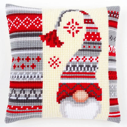 Scandinavian Gnome Pillow Cross Stitch Kit | DIY Christmas Cushion Cover