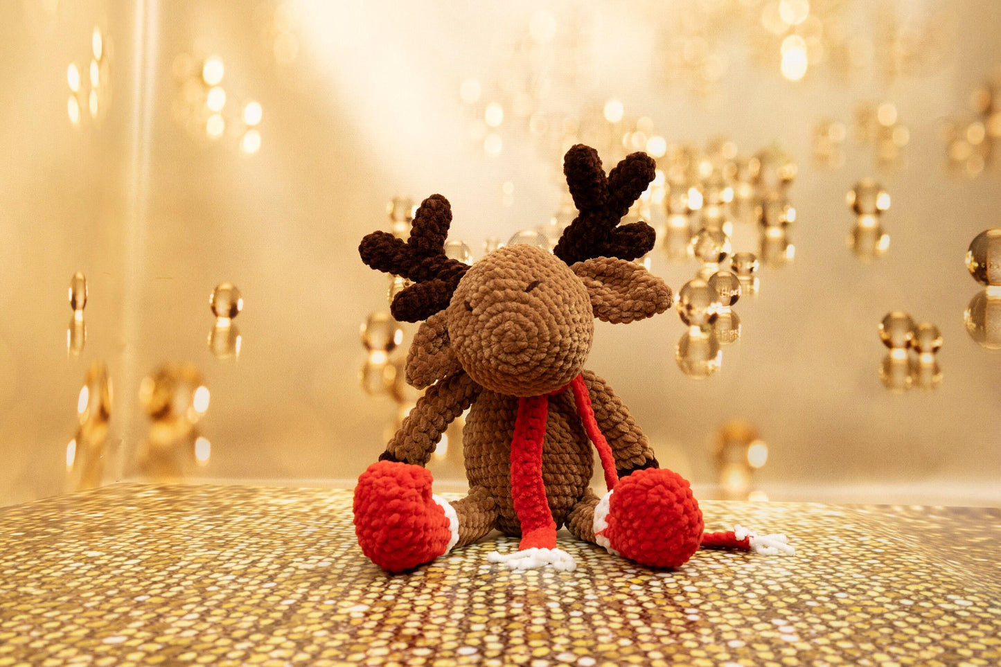 Christmas Reindeer Plushie - Amigurumi Toys Readymade