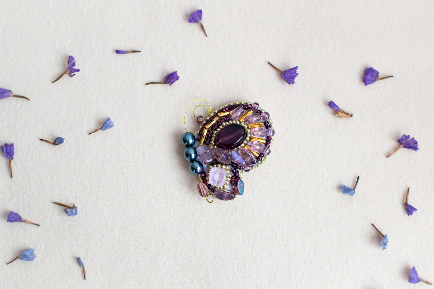 Butterfly - Readymade Beaded Brooch