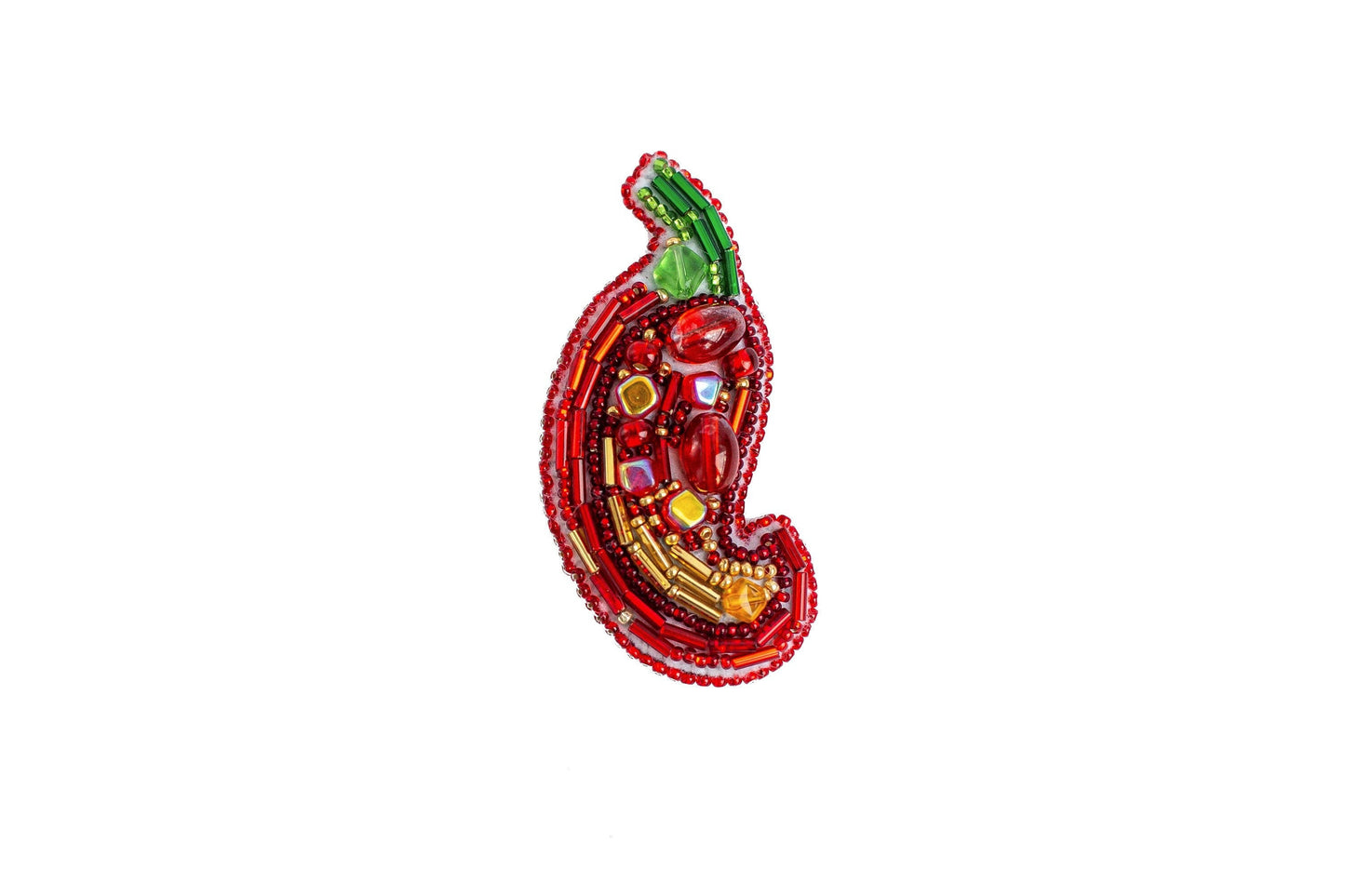 Red Chili Pepper - Readymade Beaded Brooch