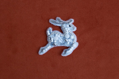 Christmas Deer - Readymade Beaded Brooch