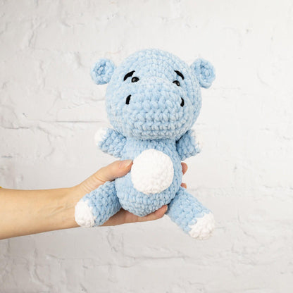 Crochet Hippo Plushie - Amigurumi Toys Readymade