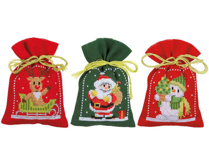 Christmas Sachet Bags Cross stitch Embroidery DIY Kits