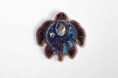 Sea Turtle - Readymade Beaded Brooch
