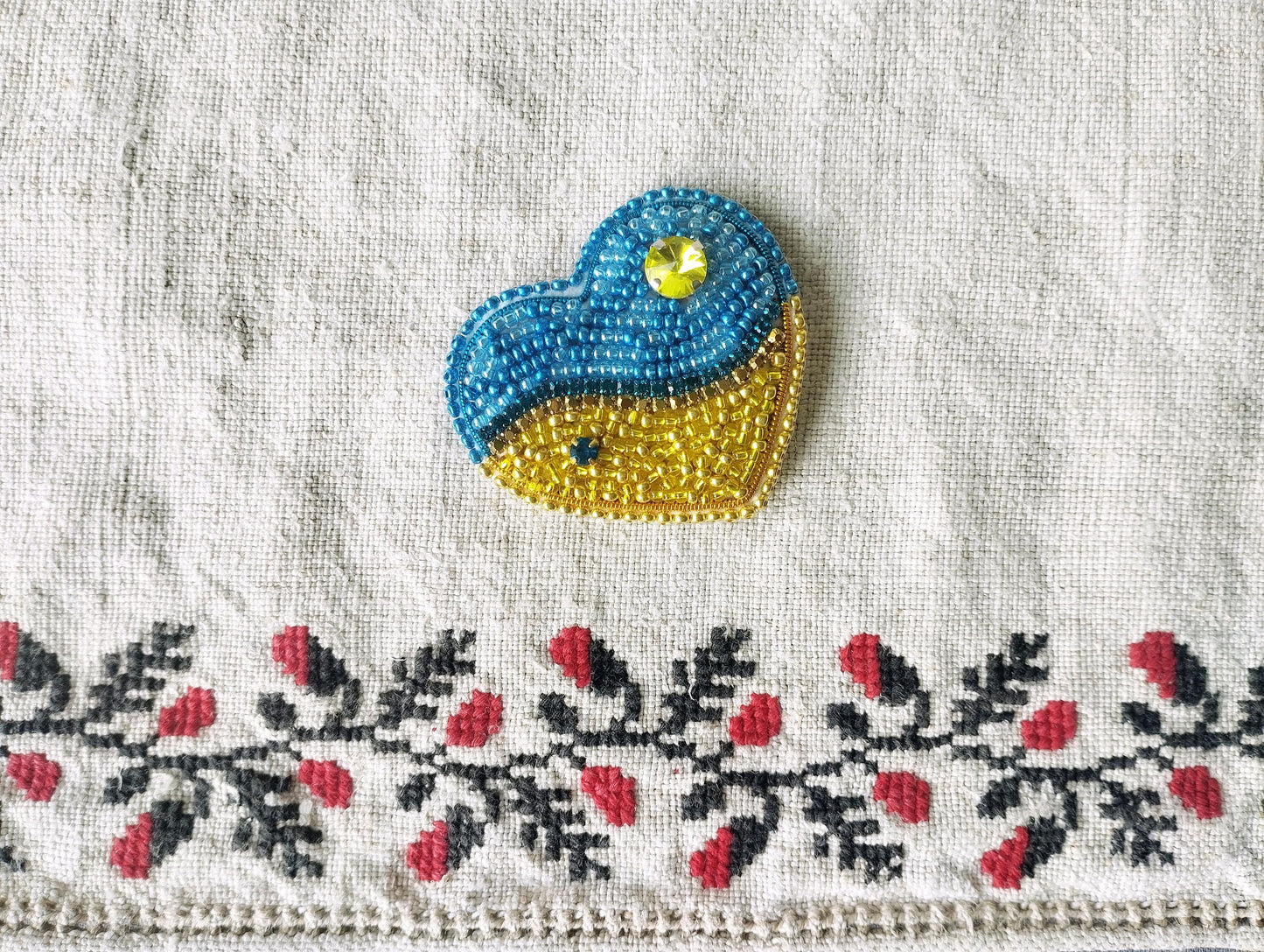 a close up of a piece of cloth on a table