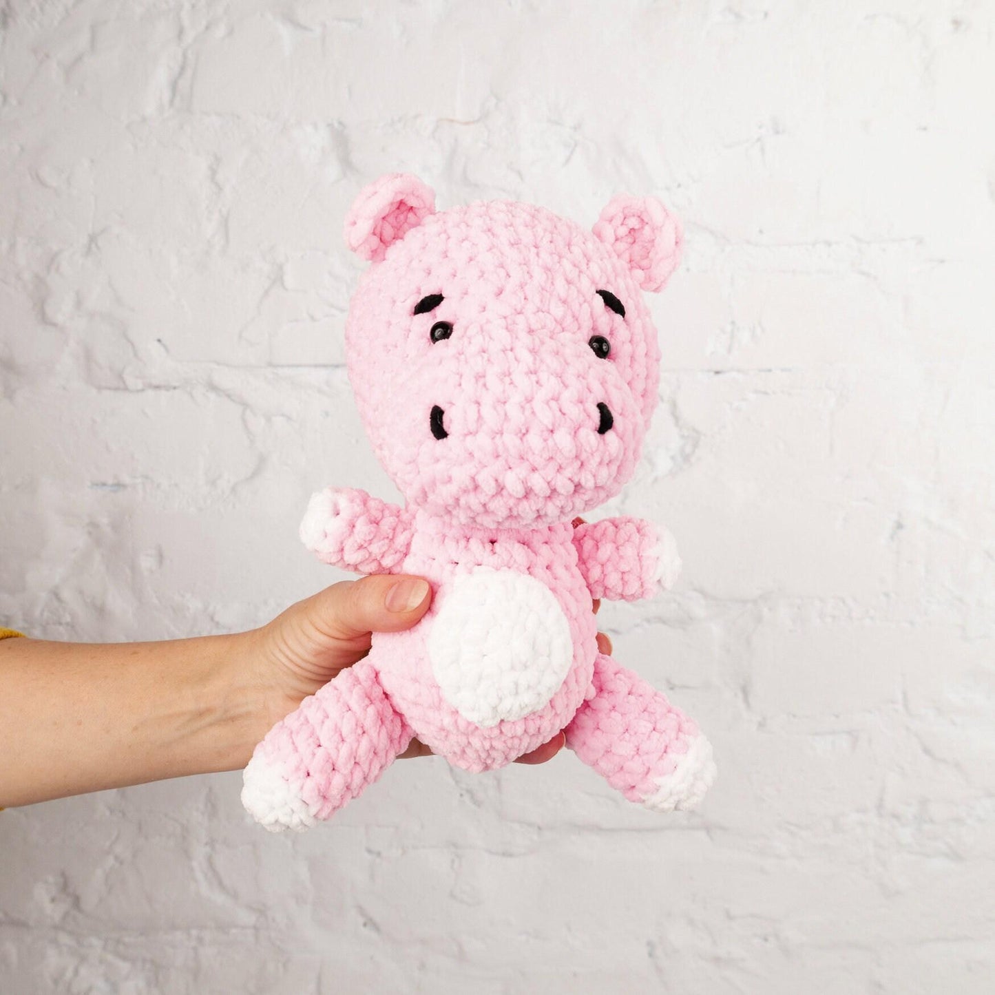 Crochet Hippo Plushie - Amigurumi Toys Readymade