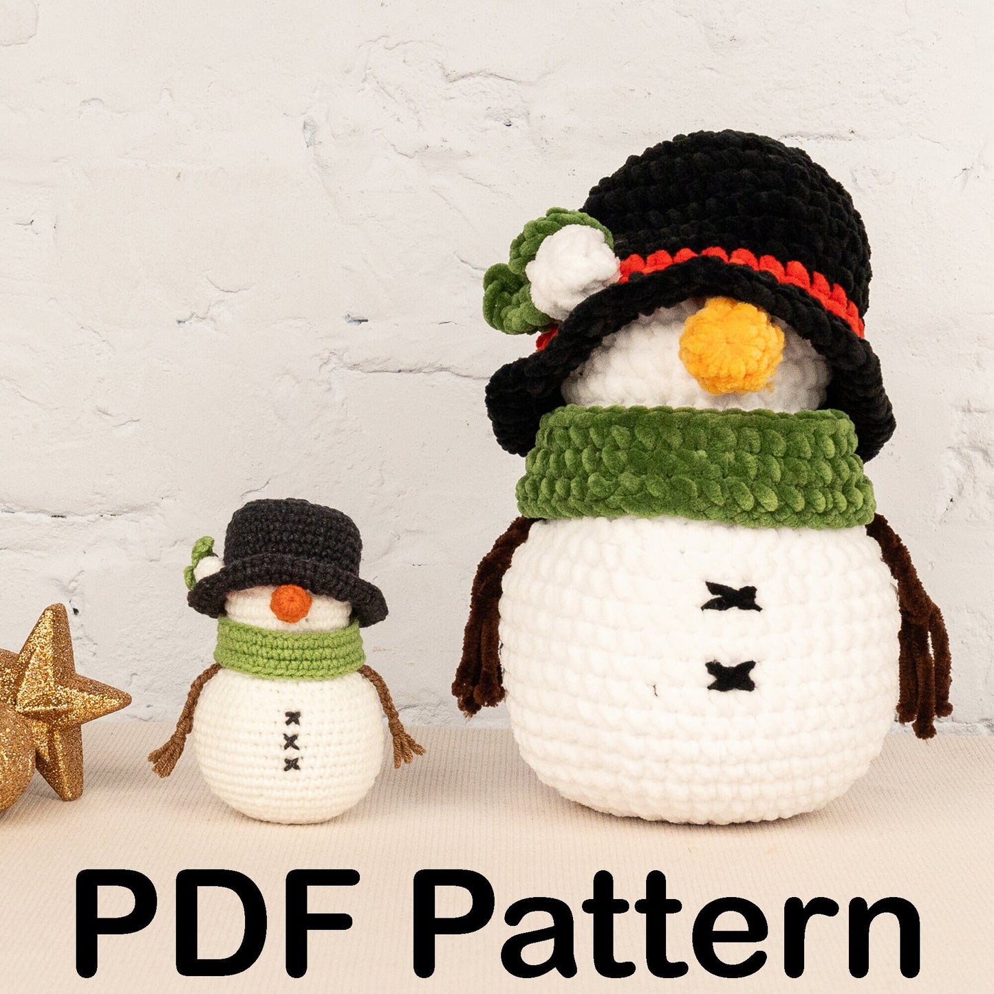 Crochet Snowman - Amigurumi PDF Pattern