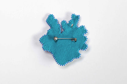 Coral Reef Readymade Beaded Brooch