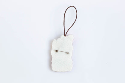 Christmas Chau Chau Dog - Readymade Beaded Brooch