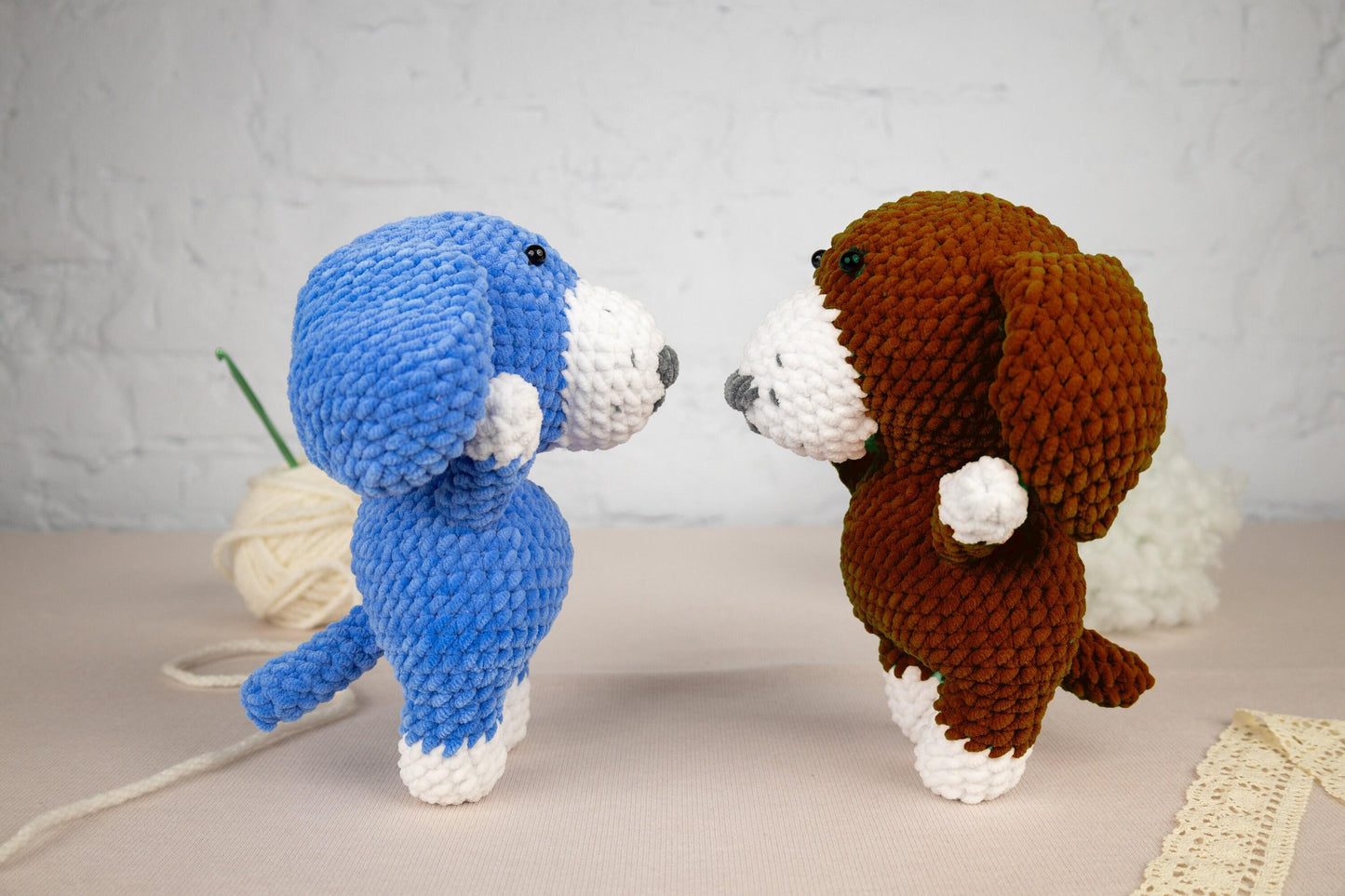 Crochet Dog Plushie - Amigurumi Toys Readymade