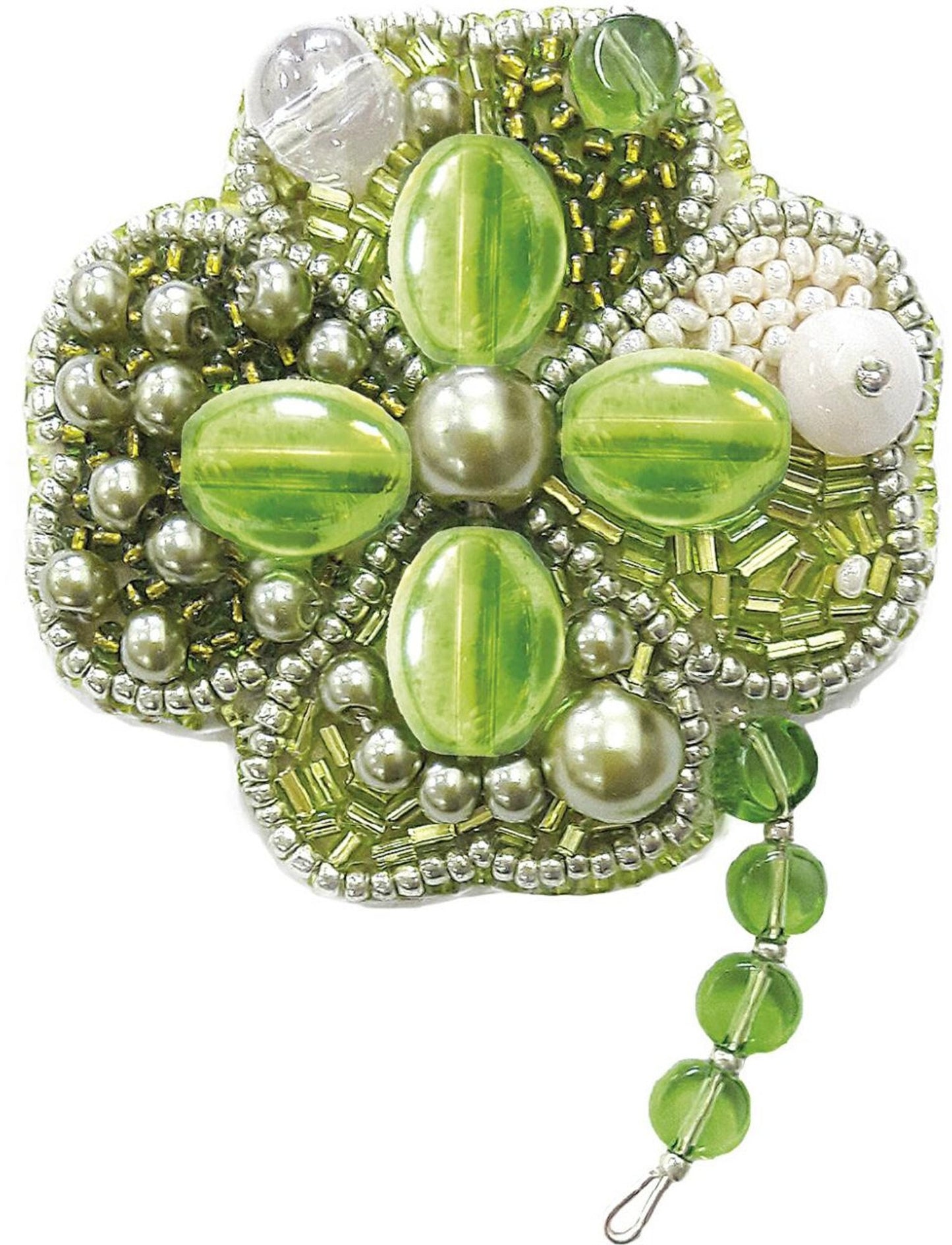 Clover - Readymade Beaded Brooch