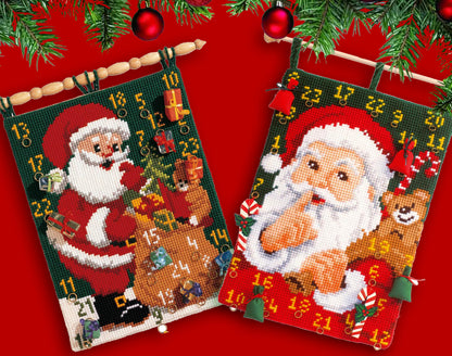 Santa Advent Calendar Cross stitch Embroidery DIY Kits