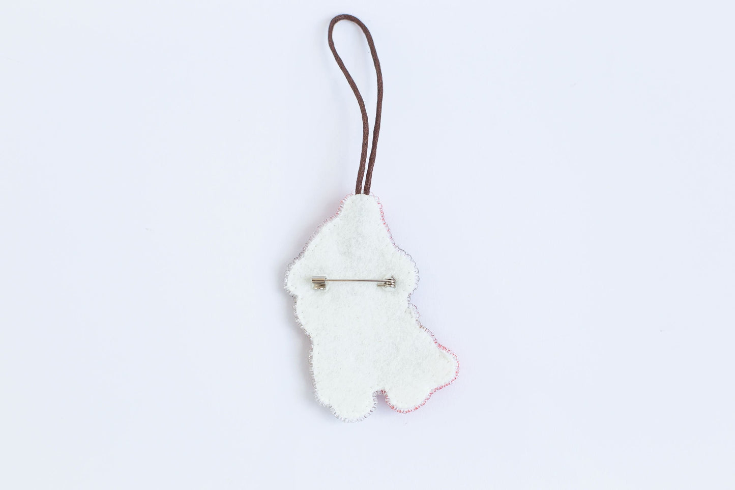 Christmas English Bulldog - Readymade Beaded Brooch