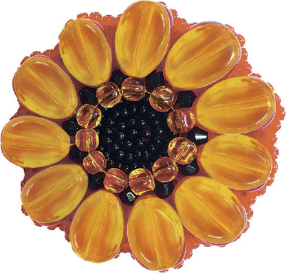 Gerbera - Readymade Beaded Brooch