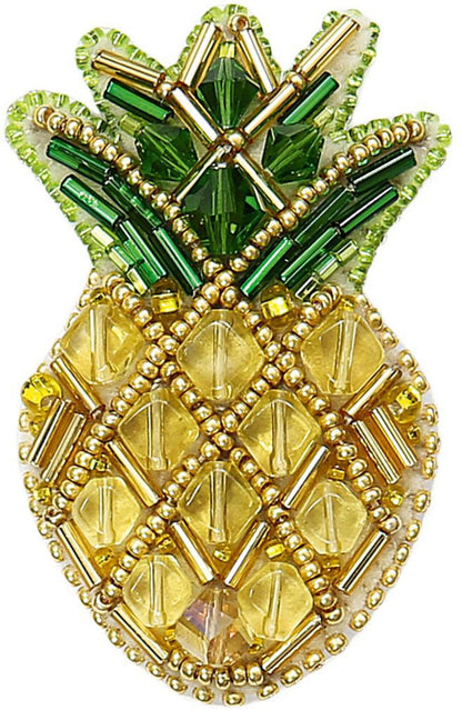 Pineapple - Readymade Beaded Brooch