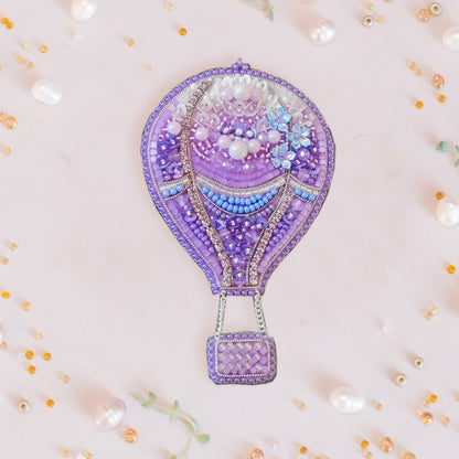 a picture of a purple and white object