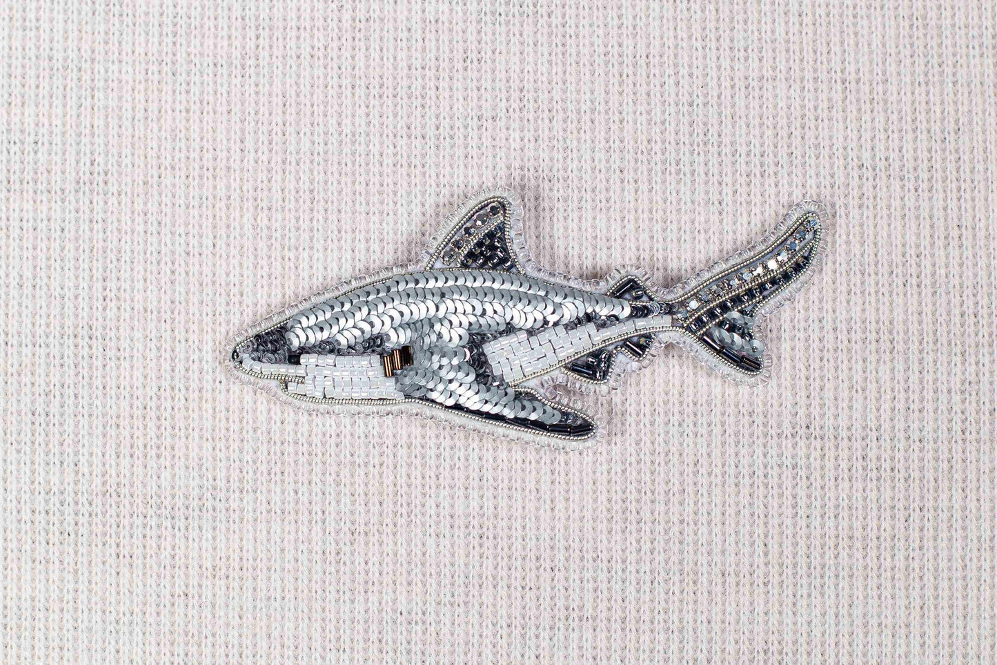 Shark Fish - Readymade Beaded Brooch