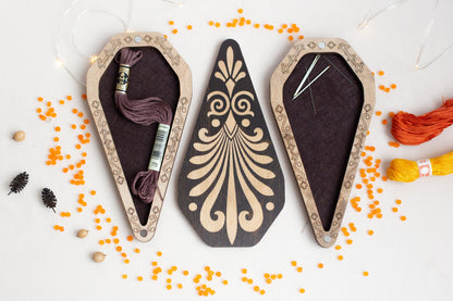 a couple of pieces of wood sitting on top of a table