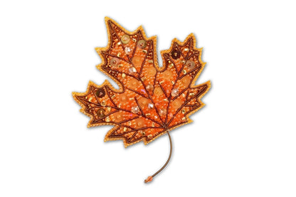 Maple Leaf - Readymade Beaded Brooch