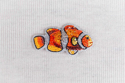 Clown Fish - Readymade Beaded Brooch