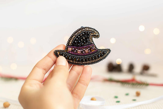 Witch Hat - Readymade Beaded Brooch