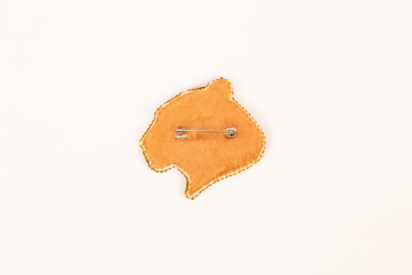 a pin with a map of africa on it