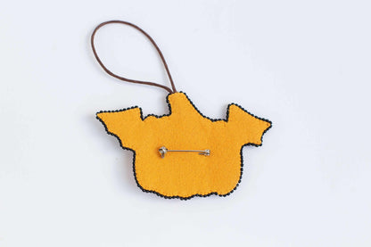 Halloween Pumpkin - Readymade Beaded Brooch