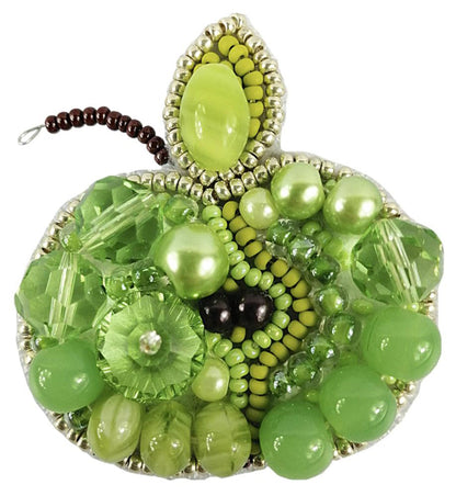 Apple - Readymade Beaded Brooch